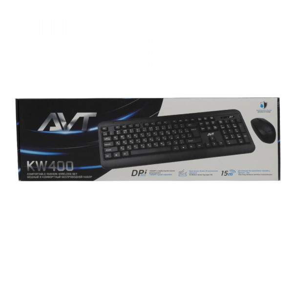 Беспроводная клавиатура и мышь AVTECH KW400