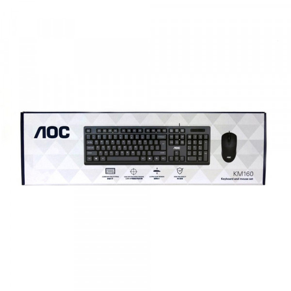 Проводная клавиатура и мышь AOC KM160